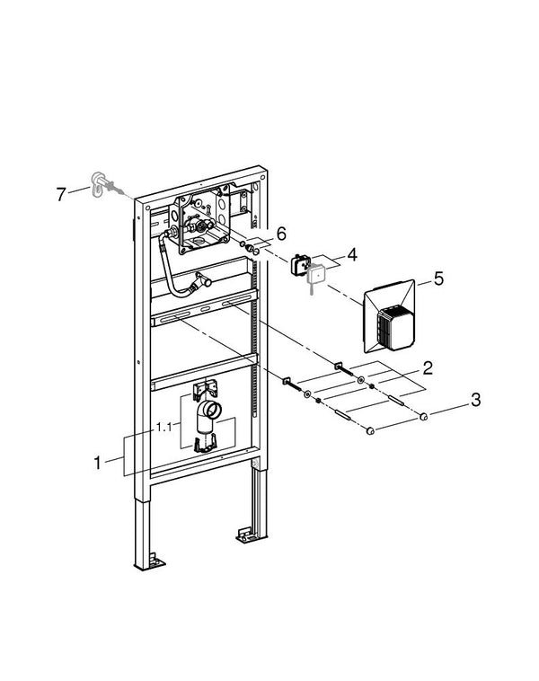 Grohe Rapid  S L Urinal Rezervuar Için  G R O H E  Rapido  U - 38786001