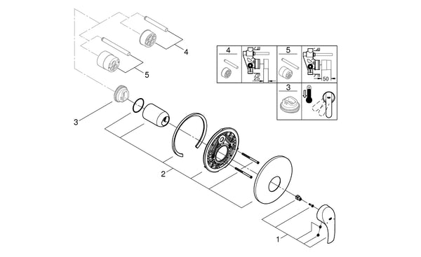 Grohe Eurosmart Ankastre Duş Bataryası - 19451002