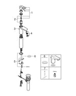 Grohe Bau Loop Tek Kumandalı Lavabo Bataryası - 32856000