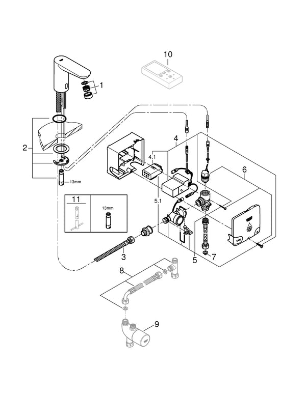 Grohe Euroeco  Cosmopolitan  E Powerbox - 36384000