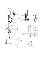Grohe Euroeco  Cosmopolitan  E Fotoselli Lavabo Bataryası, Tek Su Girişli - 36269000