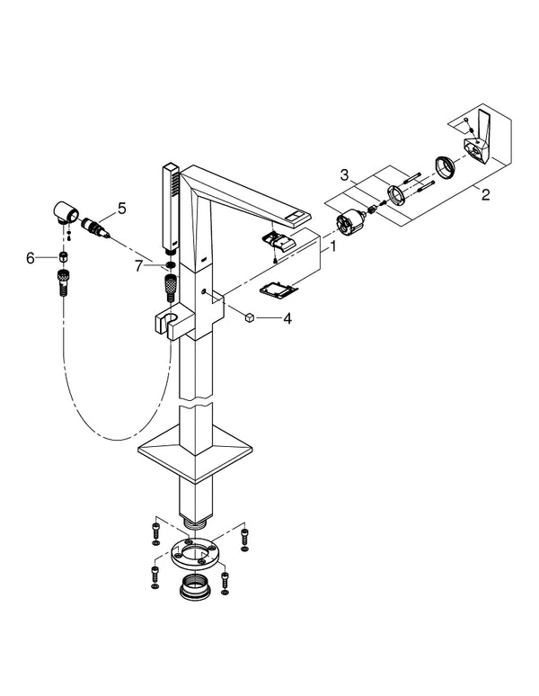 Grohe Allure  Brilliant Yerden Küvet Bataryası - 23119001