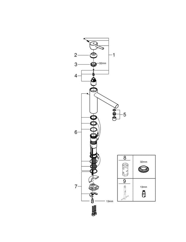 Grohe Concetto Tek Kumandalı Eviye Bataryası - 31128001