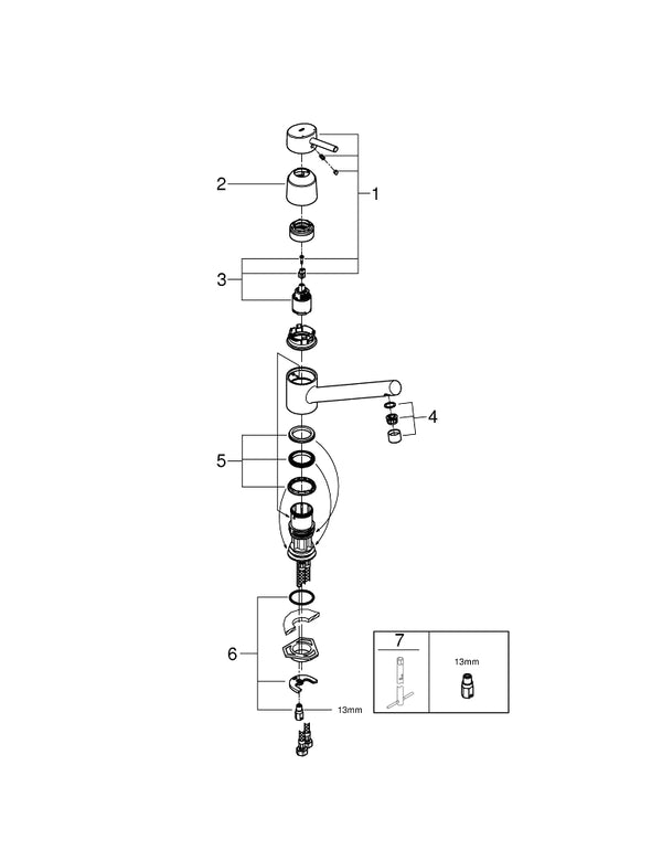 Grohe Concetto Tek Kumandalı Eviye Bataryası - 32659001