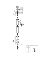 Grohe Bau Edge Tek Kumandalı Lavabo Bataryası  X L- Boyut - 23761000