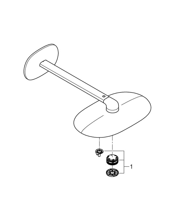 Grohe Rainshower  Duo 360 Tepe Duşu Seti 450 Mm, 2 Akışlı - 26254000