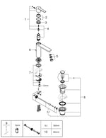Grohe Lineare Tek Kumandalı Lavabo Bataryası  S- Boyut - 32114AL1