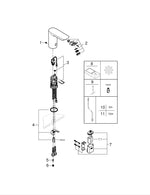 Grohe Bau  Cosmopolitan  E Fotoselli Lavabo Bataryası, Tek Su Girişli - 36452000