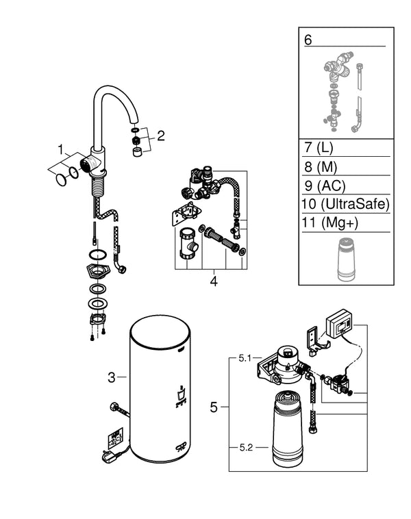 Grohe G R O H E  Red  Mono Batarya Ve  L Boyut Su Isıtıcısı - 30080001