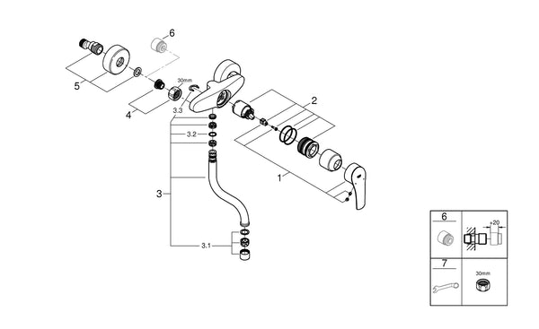 Grohe Eurosmart Tek Kumandalı Eviye Bataryası - 31509003