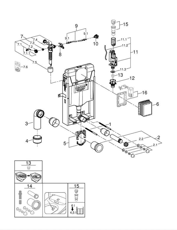 Grohe Uniset Gömme Rezervuar - 39165000