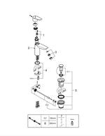 Grohe Bau Edge Tek Kumandalı Lavabo Bataryası  M- Boyut - 23758001