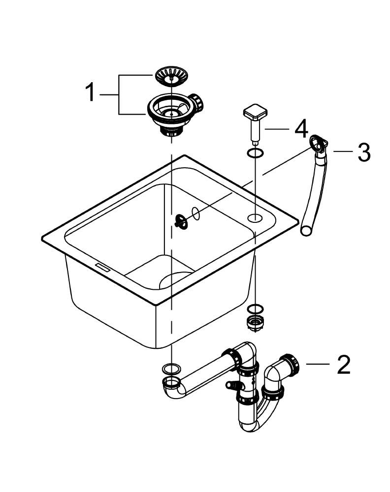 Grohe K700Kompozit Eviye - 31650AP0