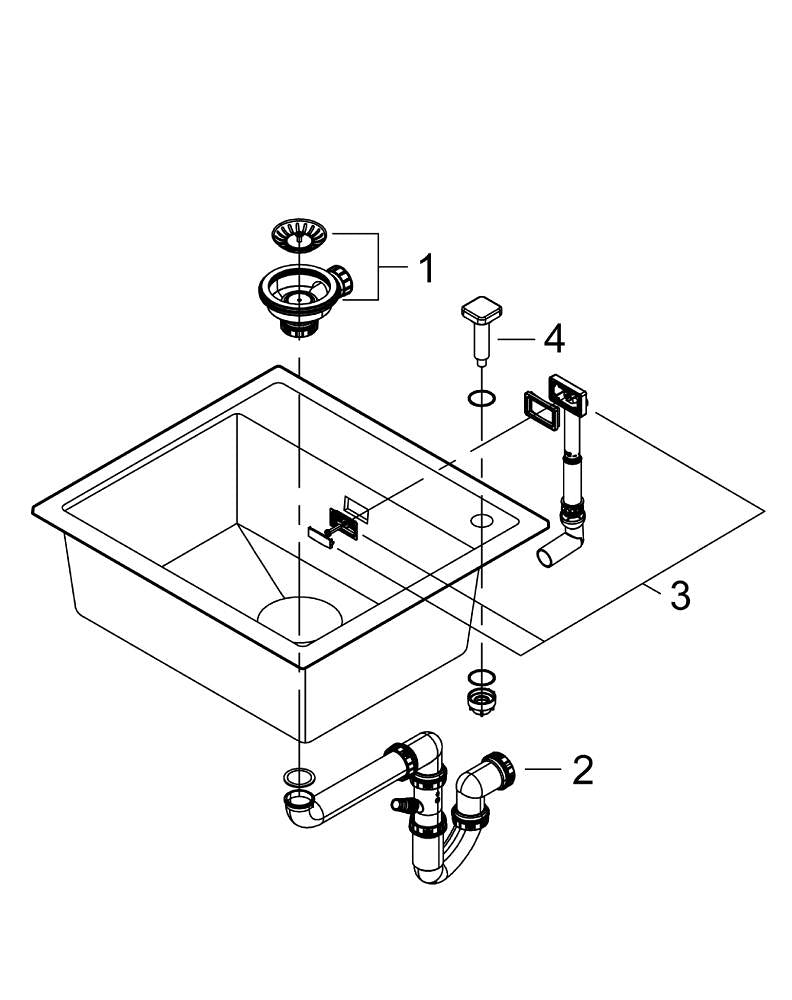 Grohe K700Kompozit Eviye - 31651AP0