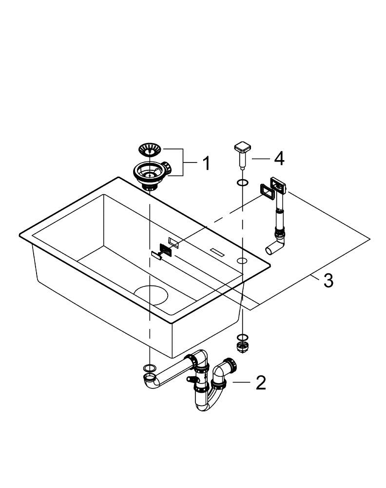 Grohe K700Kompozit Eviye - 31652AP0