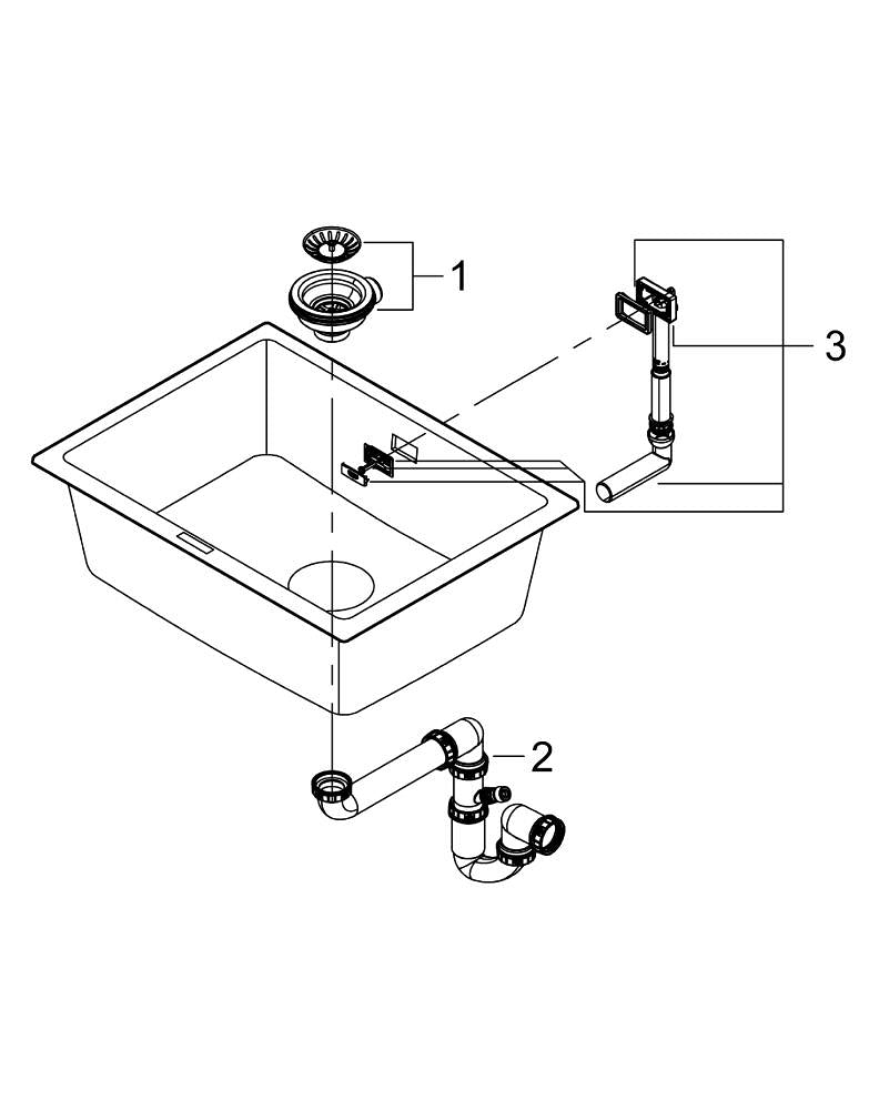 Grohe K700 Ukompozit Eviye - 31655AP0