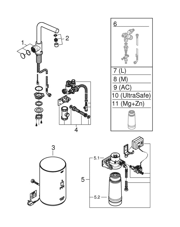 Grohe G R O H E  Red  Mono Batarya Ve  M Boyut Su Isıtıcısı - 30339DC1