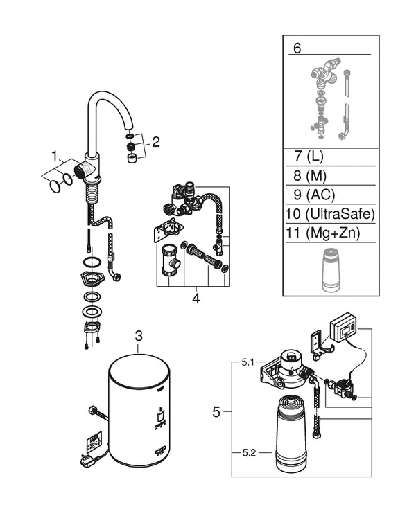 Grohe G R O H E  Red  Mono Batarya Ve  M Boyut Su Isıtıcısı - 30085AL1