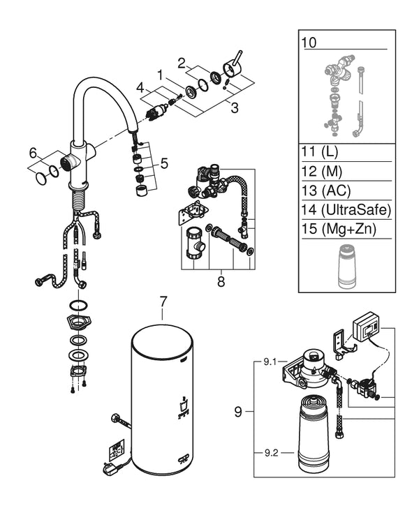 Grohe G R O H E  Red  Duo Batarya Ve  L Boyut Su Isıtıcısı - 30079DC1