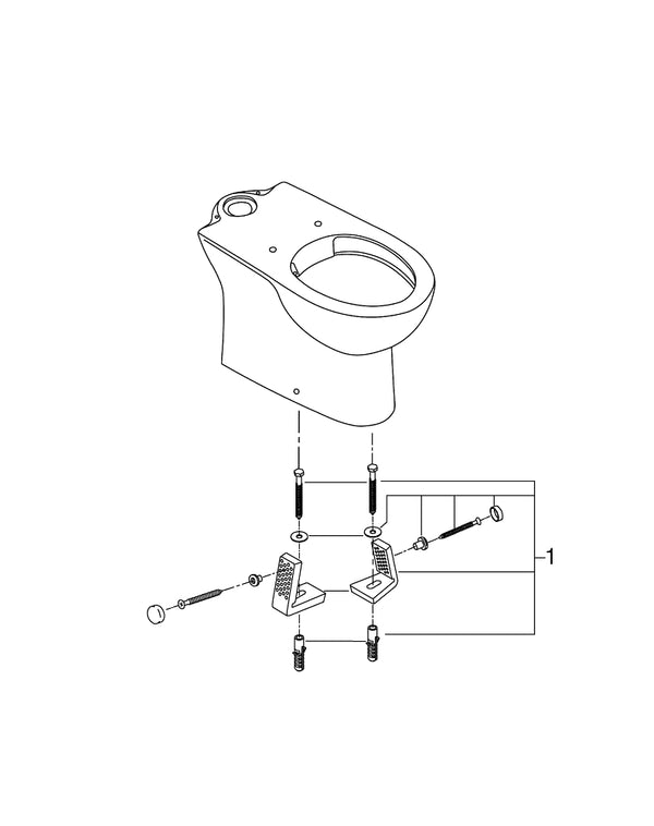 Grohe Bau  Ceramic Floor Standing  W C For Close Coupled Combination - 39429000
