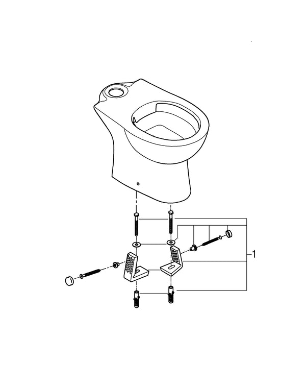 Grohe Bau  Ceramic Floor Standing  W C For Close Coupled Combination - 39349000