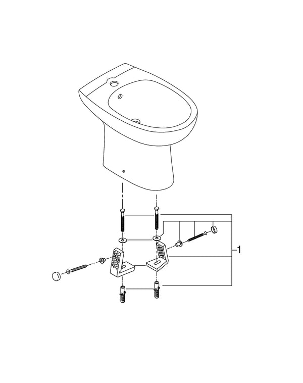 Grohe Bau  Ceramic Floor Standing Bidet - 39432000