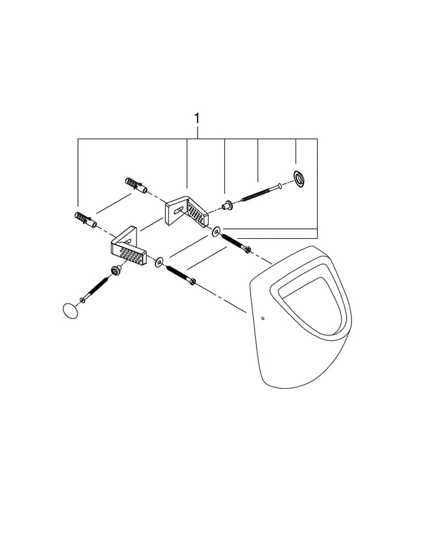 Grohe Bau  Ceramic Urinal - 39438000