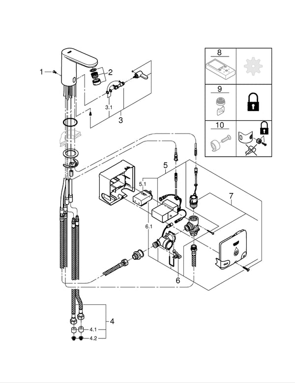 Grohe Eurosmart  Cosmopolitan  E Powerbox - 36386001