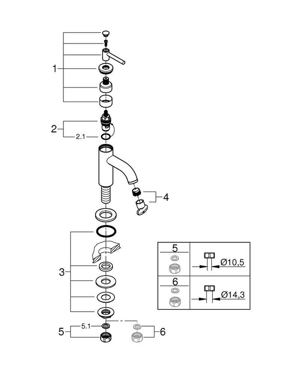 Grohe Atrio Lavabo  Musluğu 1/2″ - 20658MS0