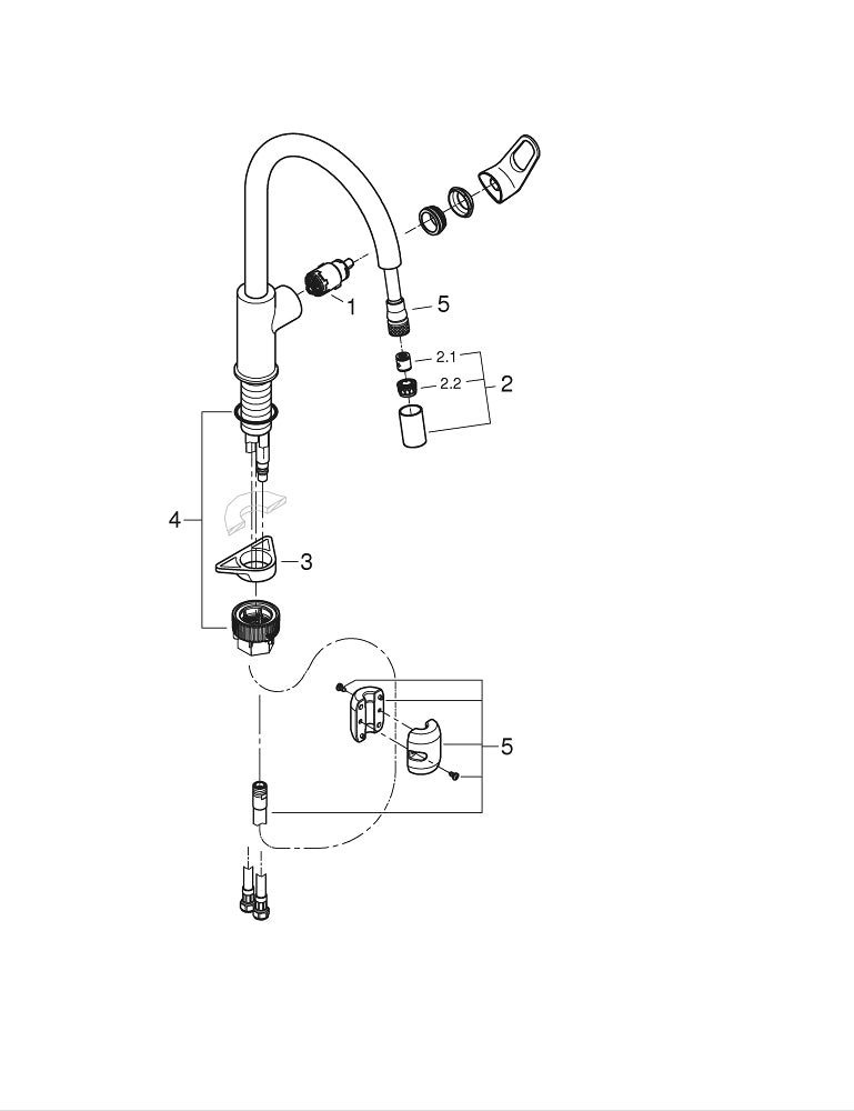Grohe Start  Flow Tek Kumandalı Eviye Bataryası - 30571000