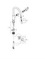 Grohe Start  Flow Tek Kumandalı Eviye Bataryası - 30571000