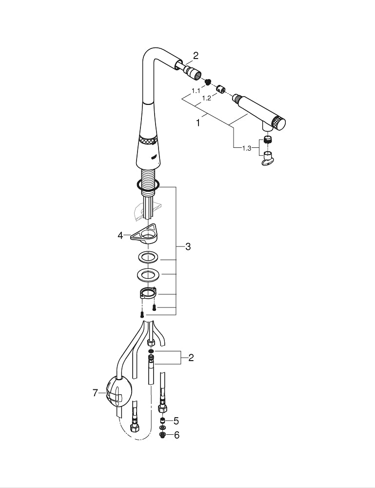 Grohe Zedra  Smart Control Eviye  Bataryası - 31593002