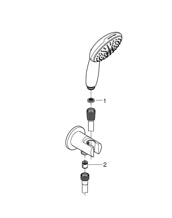 Grohe Tempesta 110 Wall Holder Set 2 Sprays ( Rain,  Jet) - 264062433