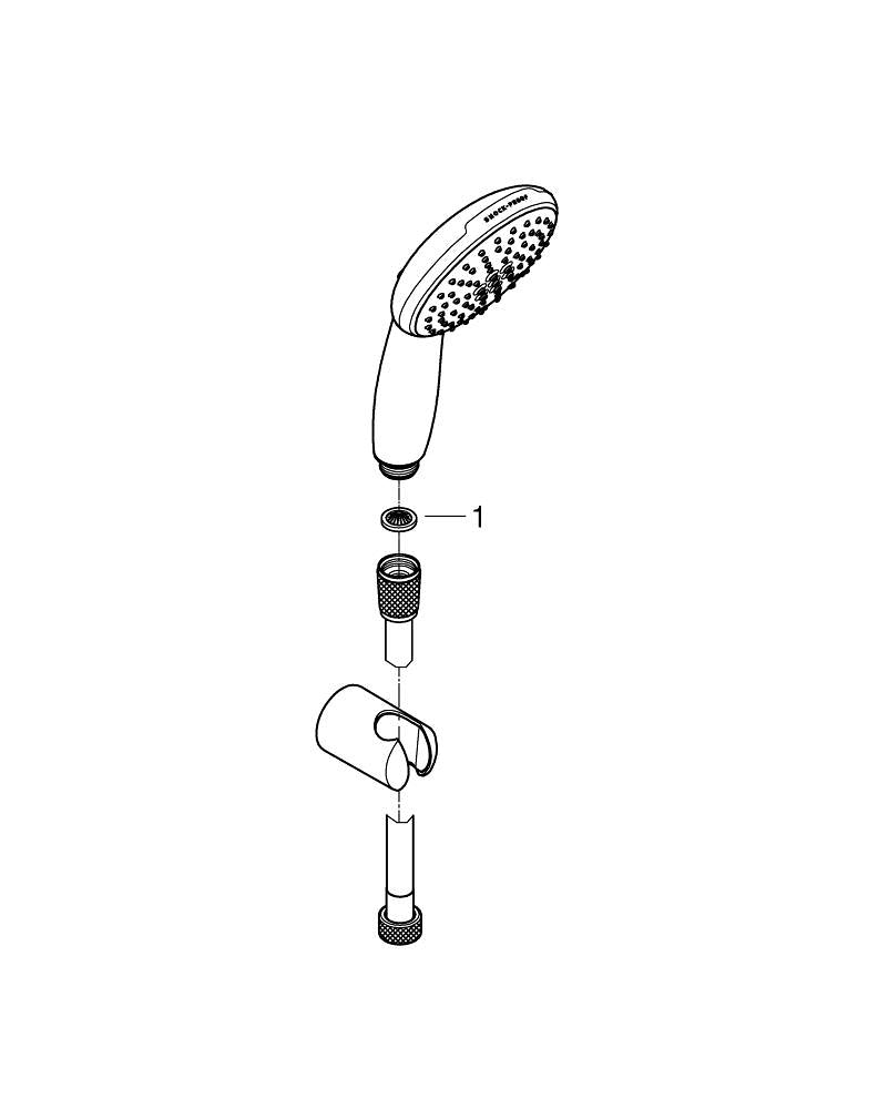 Grohe Tempesta 110 Wall Holder Set 2 Sprays ( Rain,  Jet) - 2779930E
