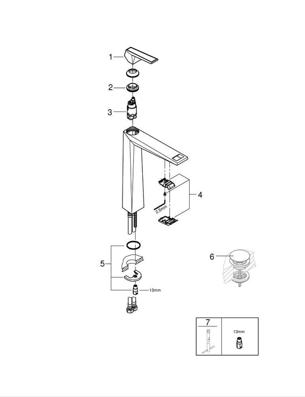 Grohe Allure  Brilliant  Private  Collection Tek Kumandalı Lavabo Bataryası  X L- Boyut - 24419DC0