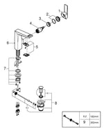Grohe Allure  Brilliant  Private  Collection Tek Kumandalı Lavabo Bataryası 1/2″  L- Boyut - 24414000