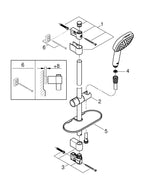 Grohe Tempesta  Cube 110 Shower Rail Set 2 Sprays ( Rain,  Jet) - 26907003