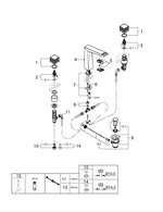 Grohe Allure  Brilliant  Private  Collection3 Delikli Lavabo Bataryası  L- Boyut - 20671DC0