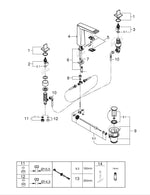 Grohe Allure  Brilliant  Private  Collection3 Delikli Lavabo Bataryası  L- Boyut - 20669000