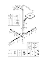 Grohe Tempesta  System 250  Cube Duvara Monte Termostatik Bataryalı Duş Sistemi - 26689001