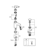 Grohe Euroeco Tek Kumandalı Lavabo Bataryası  M- Boyut - 24269001