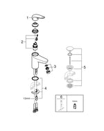 Grohe Euroeco Tek Kumandalı Lavabo Bataryası  S- Boyut - 32734001