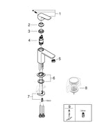 Grohe G R O H E  Cubeo Tek Kumandalı Lavabo Bataryası  S- Boyut - 1016992430