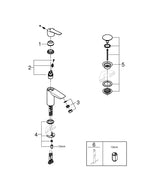 Grohe Start Tek Kumandalı Lavabo Bataryası  S- Boyut - 235502432