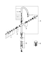 Grohe Atrio Tek Delikli Lavabo Bataryası 1/2″  X L- Boyut - 21149MS0