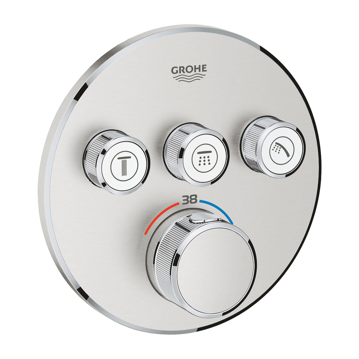 Grohe Grohtherm  Smart Control Üç Valfli Akış Kontrollü, Ankastre Termostatik Duş Bataryası - 29121DC0