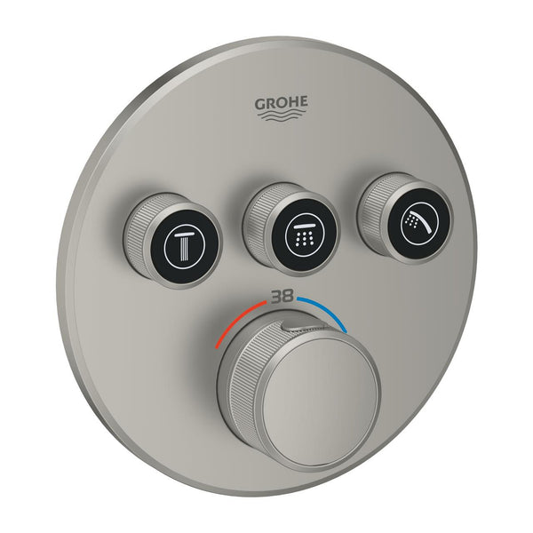 Grohe Grohtherm  Smart Control Üç Valfli Akış Kontrollü, Ankastre Termostatik Duş Bataryası - 29121MS0