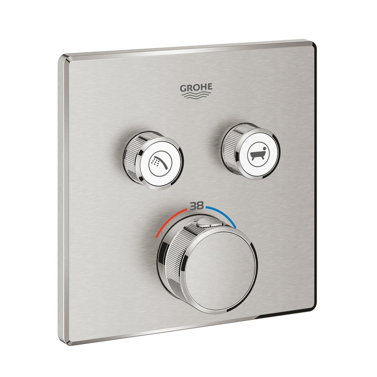 Grohe Grohtherm  Smart Control Çift Valfli Akış Kontrollü, Ankastre Termostatik Duş Bataryası - 29124DC0