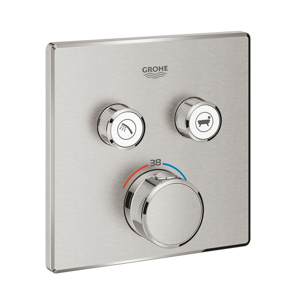 Grohe Grohtherm  Smart Control Çift Valfli Akış Kontrollü, Ankastre Termostatik Duş Bataryası - 29124DC0