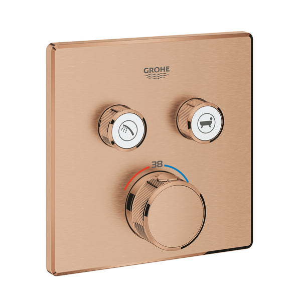 Grohe Grohtherm  Smart Control Çift Valfli Akış Kontrollü, Ankastre Termostatik Duş Bataryası - 29124DL0